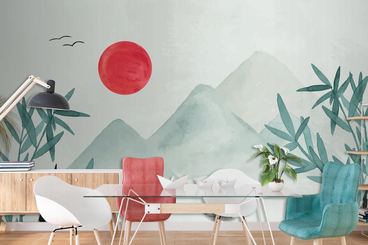 Watercolor Chinese Style Wallpaper Mural