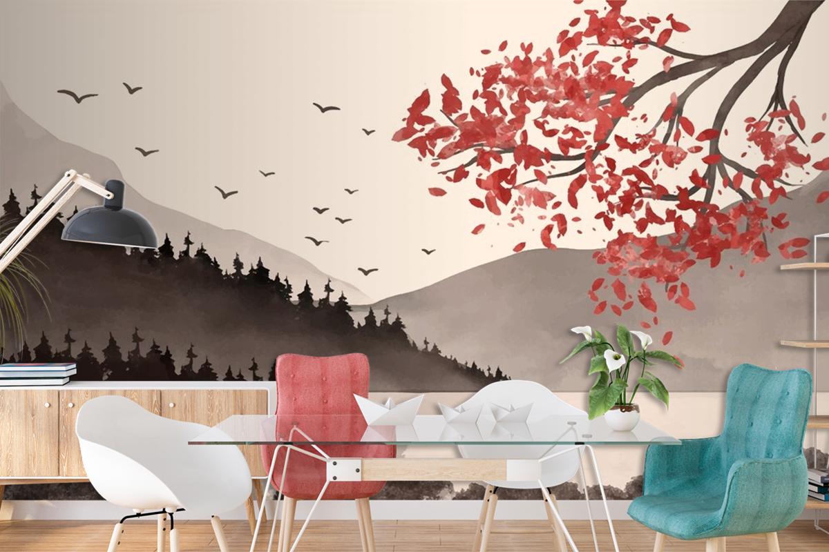 Watercolor Chinese Style Wallpaper Mural