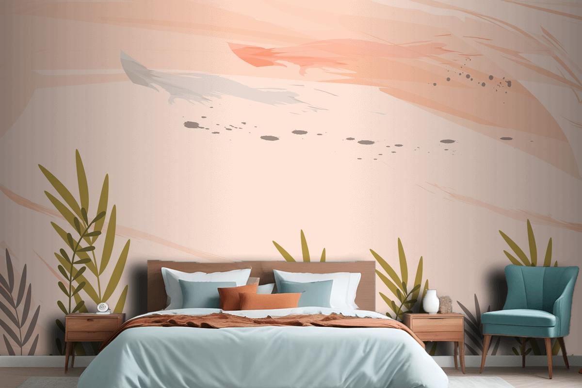 Watercolor Colorful Floral Background Bedroom Wallpaper Mural