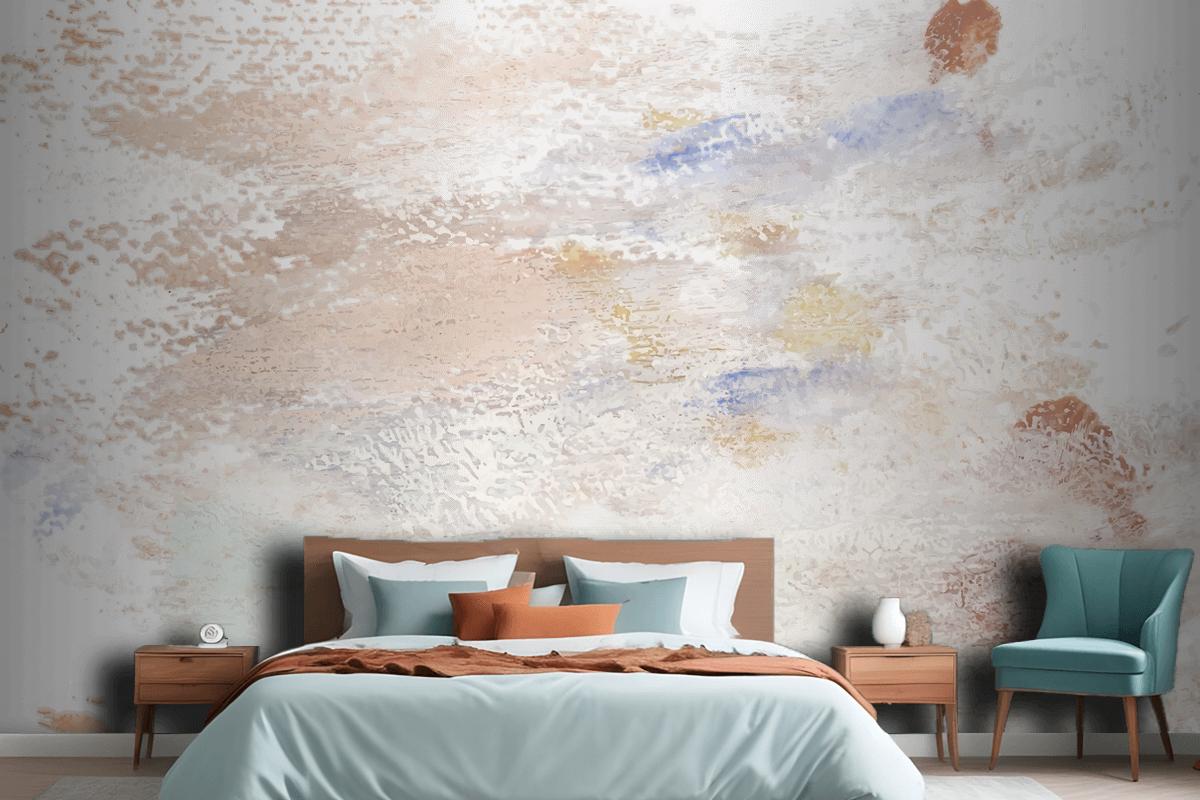 Earth Tone Paint On A Canvas Bedroom Wallpaper Mural