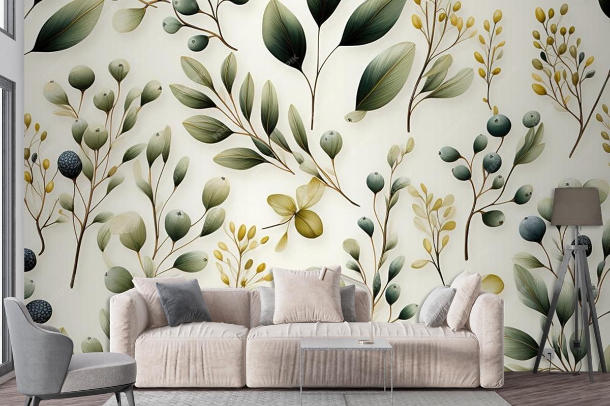 Simple Christmas Seamless Pattern Living Room Wallpaper Mural