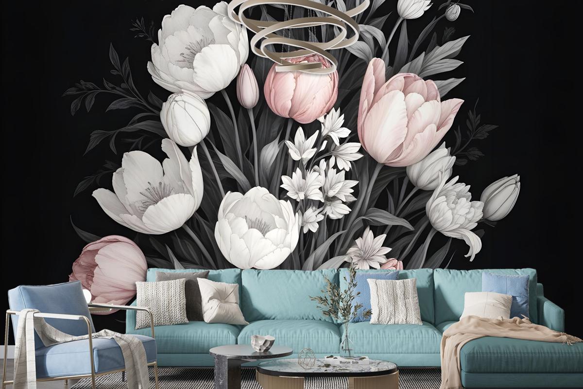 Dutch Floral Bouqet Bedroom Wallpaper Mural