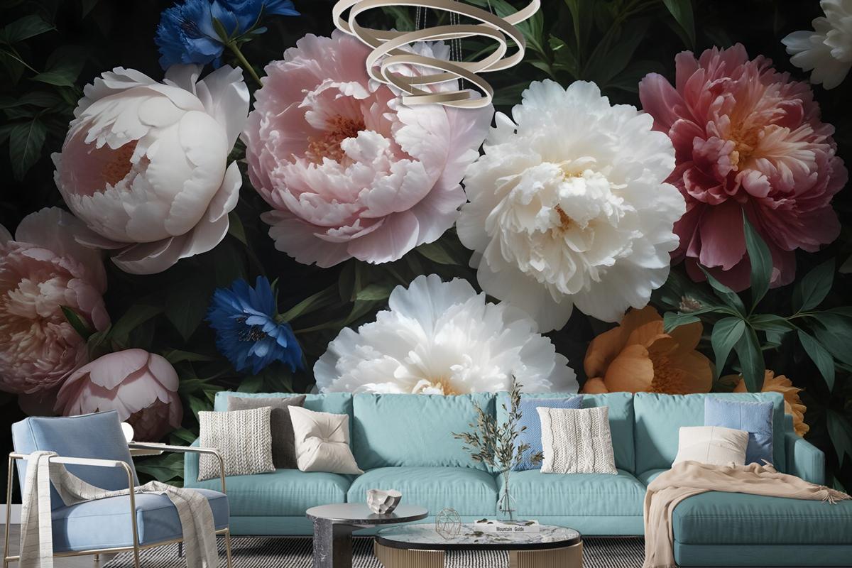 Dutch Floral Victorian Flower Bouqet Bedroom Wallpaper Mural