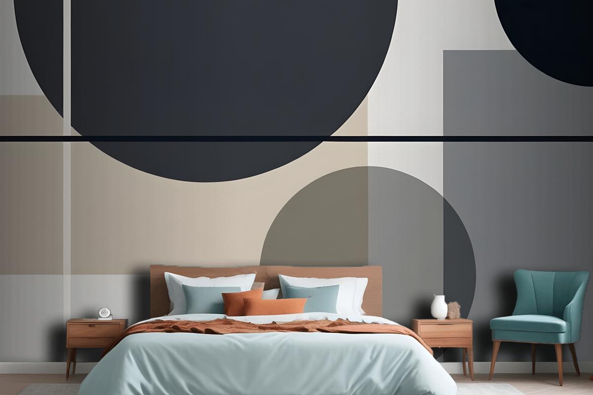 Mid Century Modern Abstract Geometric Wallpaper Mural