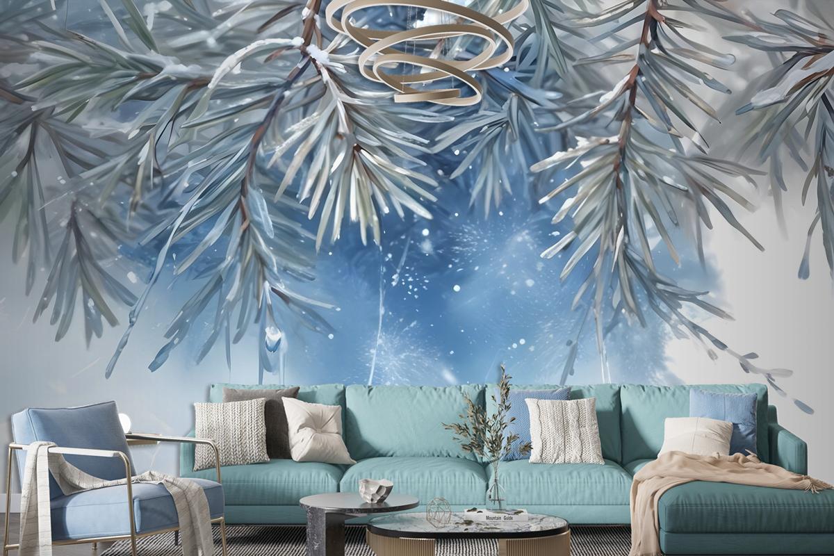 Nordic Style Tropical Leaves Wallpaper Mural