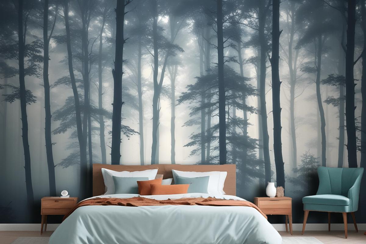 Sea Of Trees Forest Wallpaper Mural