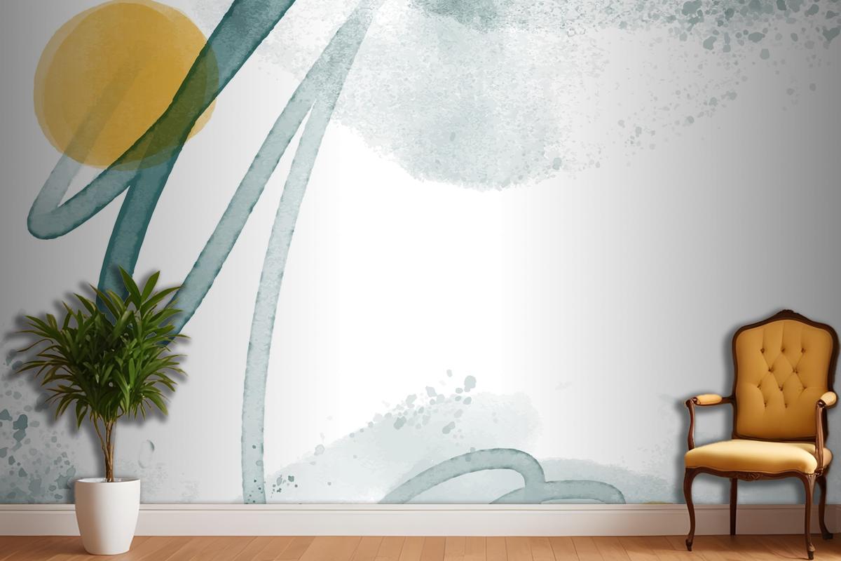 Abstract Watercolor Background Wallpaper Mural