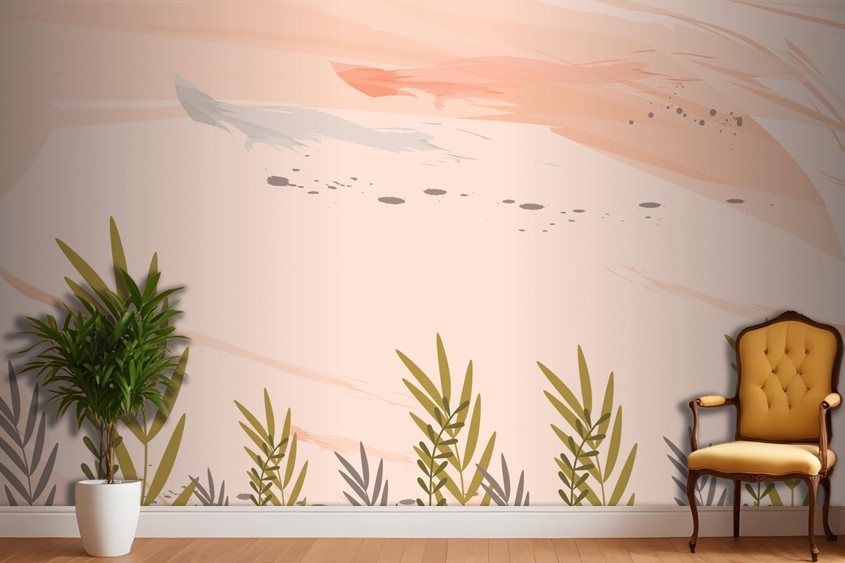 Watercolor Colorful Floral Background Bedroom Wallpaper Mural