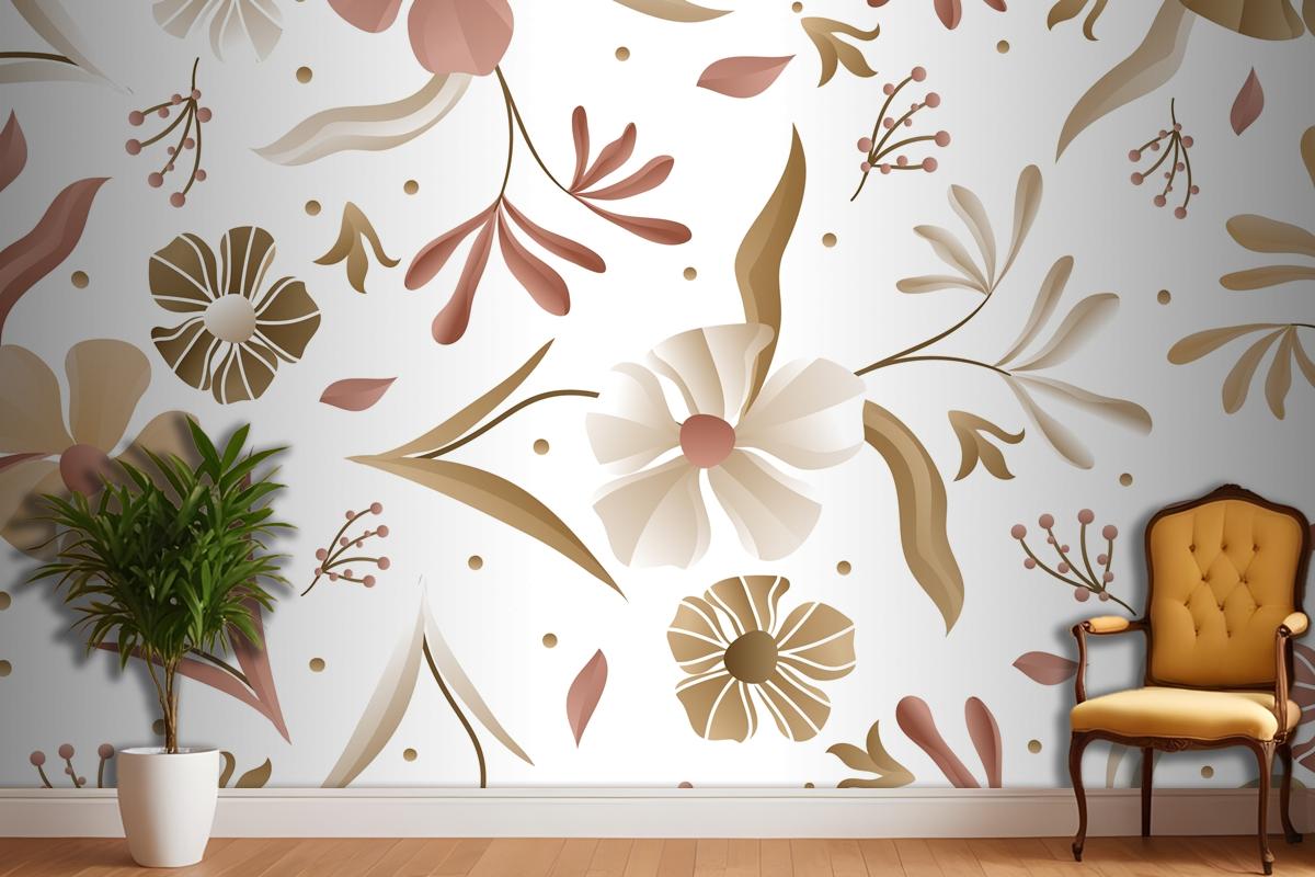 Gradient Monochromatic Pattern Bedroom Wallpaper Mural