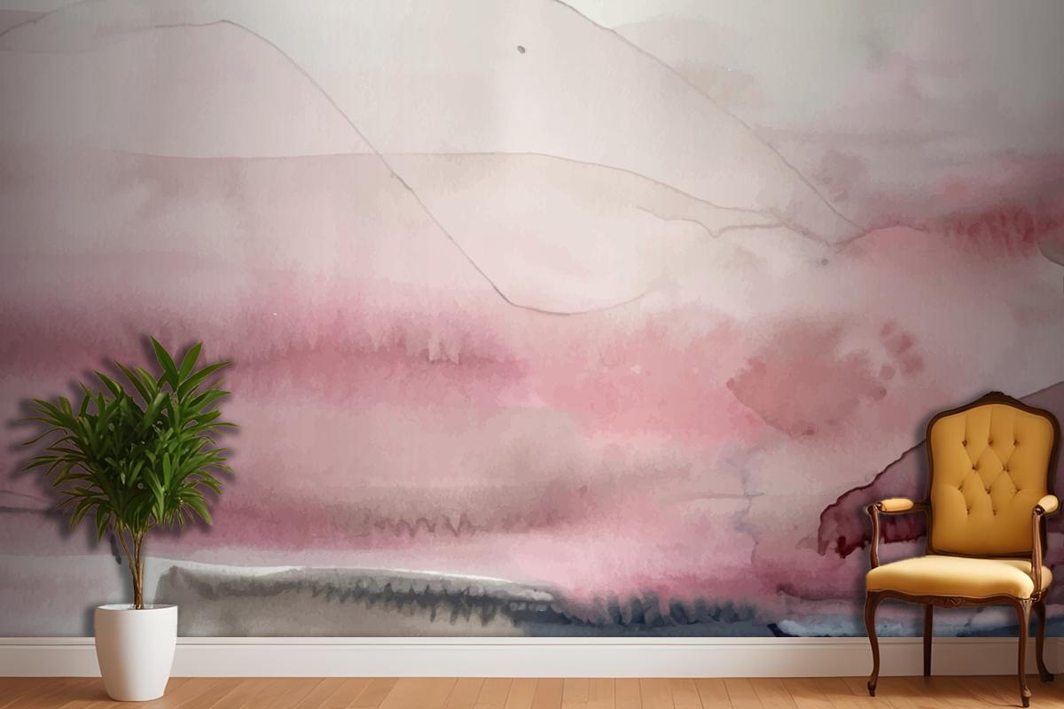 Soft Watercolor Splash Stain Background Bedroom Wallpaper Mural