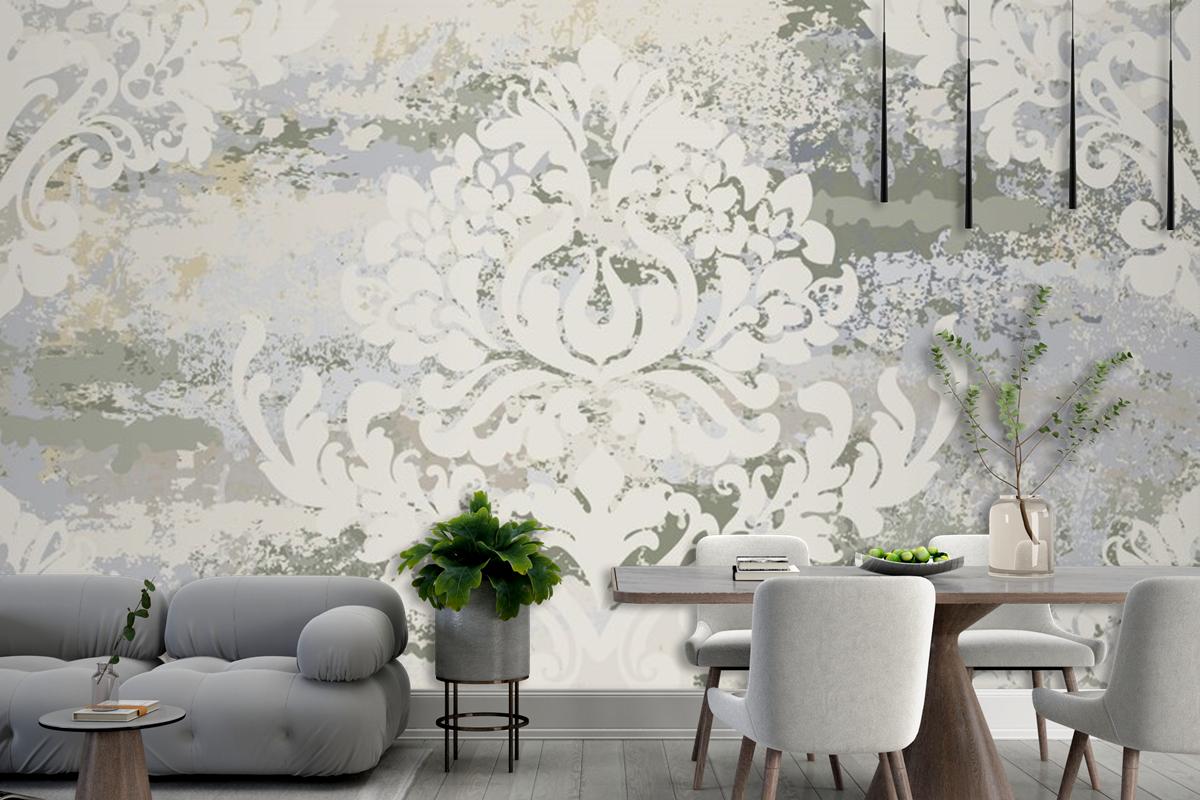 Vintage Ornament Seamless Pattern Living Room Wallpaper