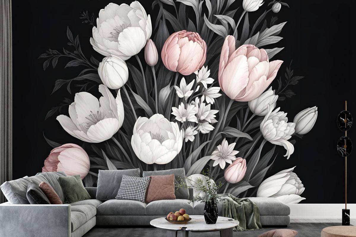 Dutch Floral Bouqet Bedroom Wallpaper Mural