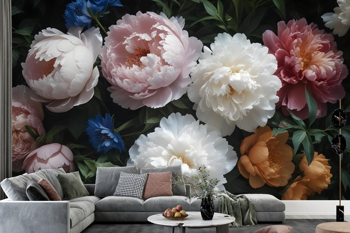 Dutch Floral Victorian Flower Bouqet Bedroom Wallpaper Mural