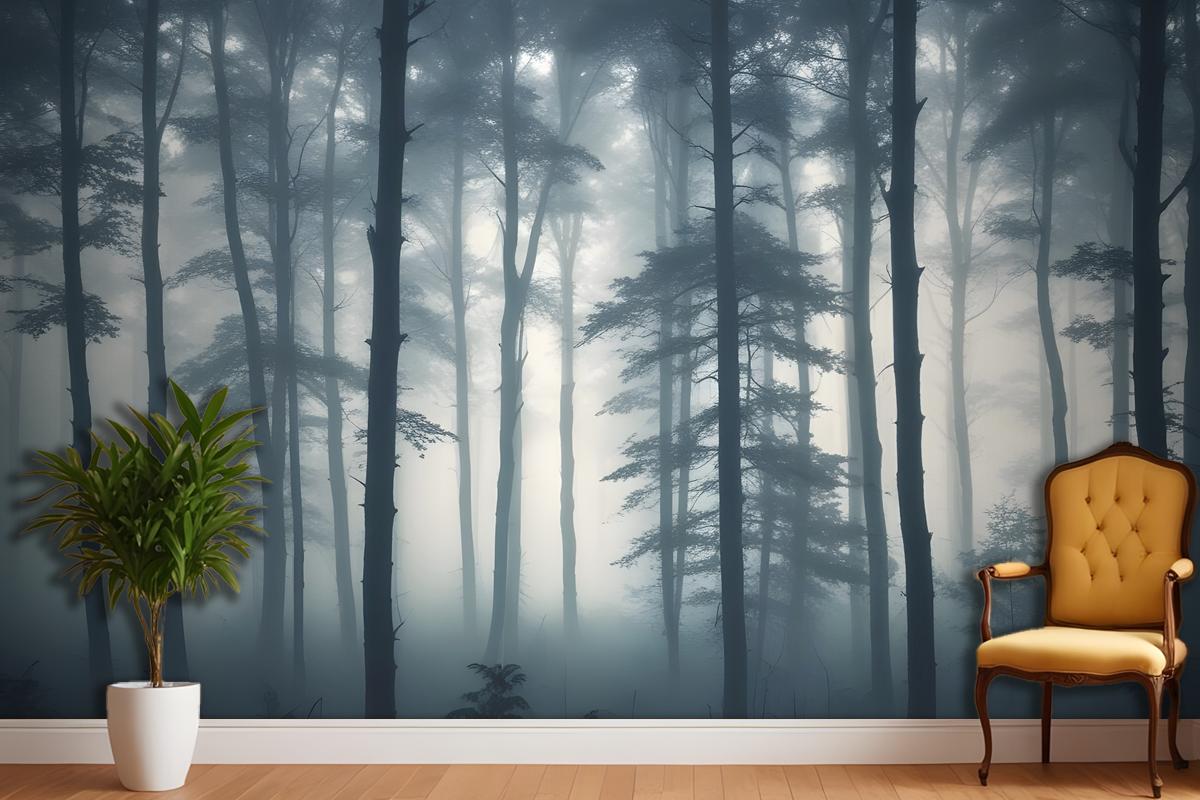Sea Of Trees Forest Wallpaper Mural
