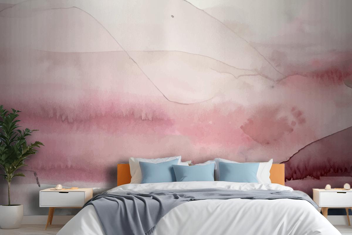 Soft Watercolor Splash Stain Background Bedroom Wallpaper Mural