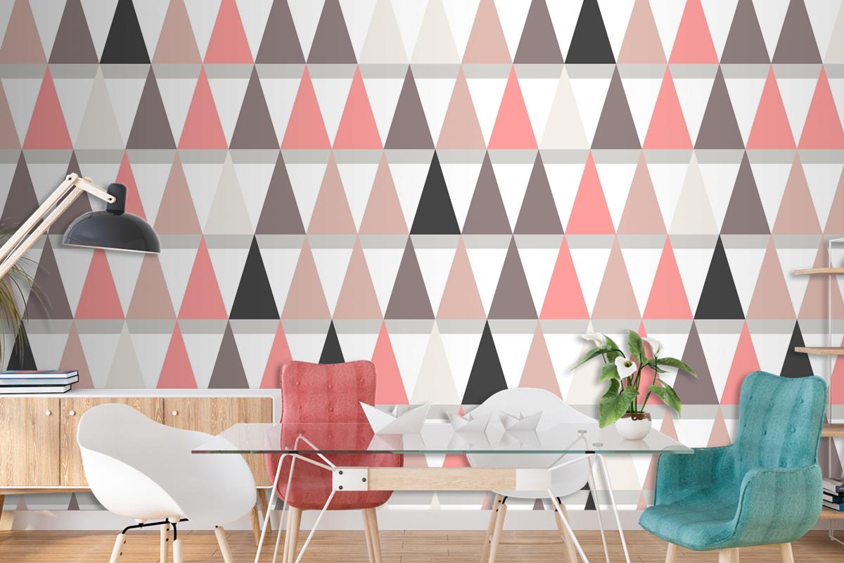 Flat Scandinavian Design Pattern Living Room Wallpaper Mural