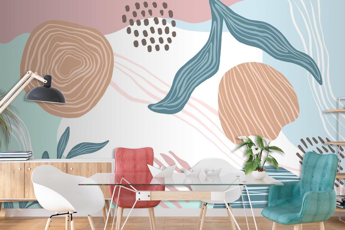 Hand Drawn Abstract Doodle Background Living Room Wallpaper Mural