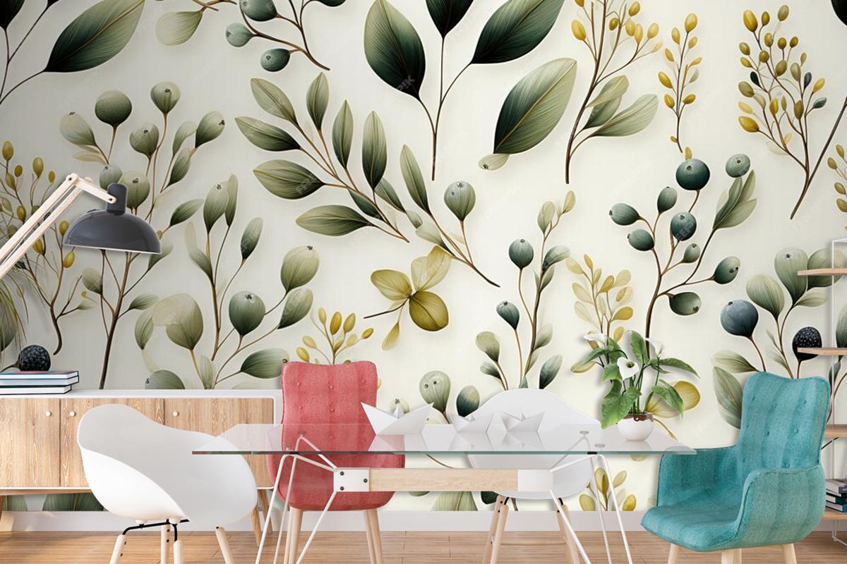 Simple Christmas Seamless Pattern Living Room Wallpaper Mural