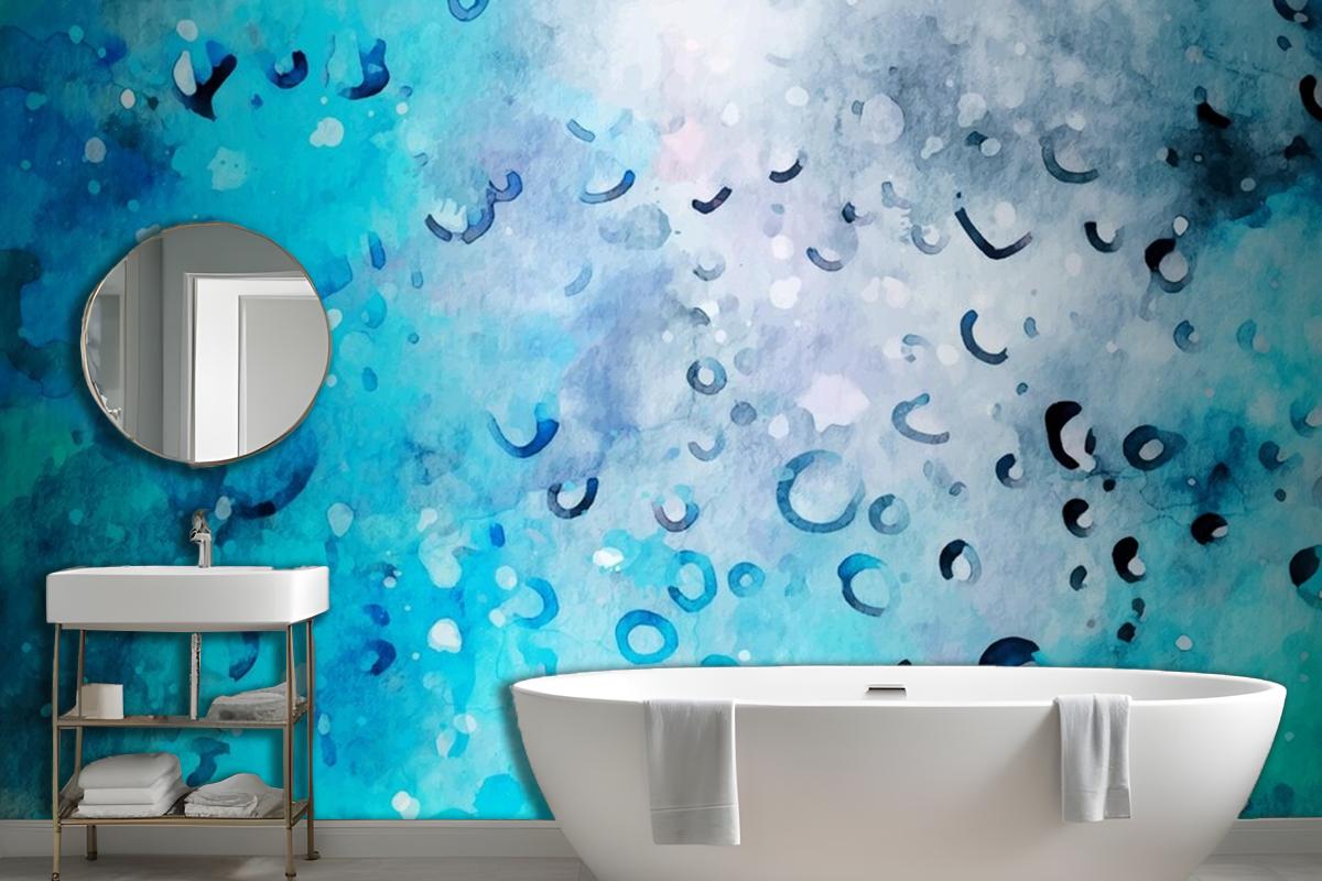 Watercolor With Green Texture Wallpaper Mural