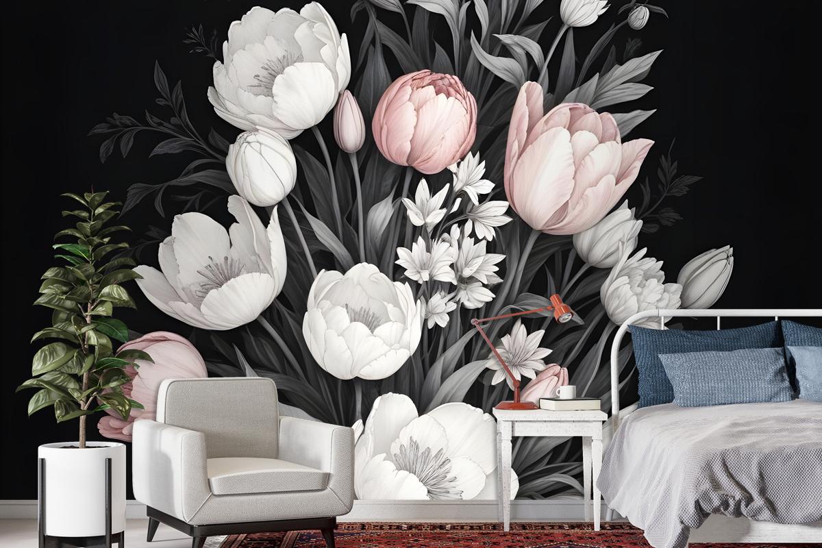 Dutch Floral Bouqet Bedroom Wallpaper Mural