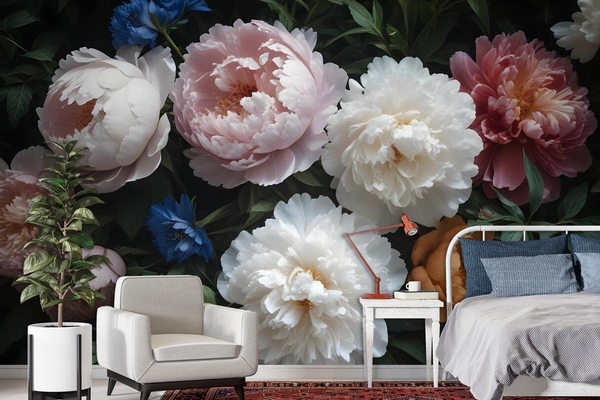 Dutch Floral Victorian Flower Bouqet Bedroom Wallpaper Mural