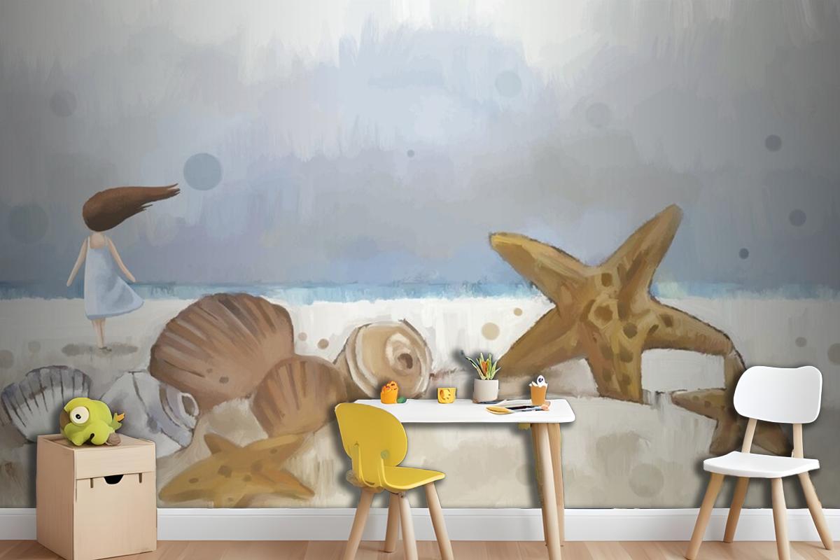 Vacation Watercolor Background Wallpaper Mural
