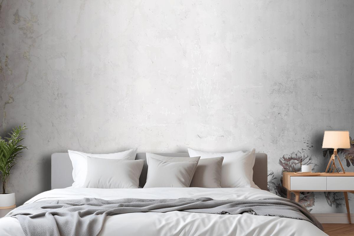 Blank Floral Shimmering Bedroom Wallpaper Mural