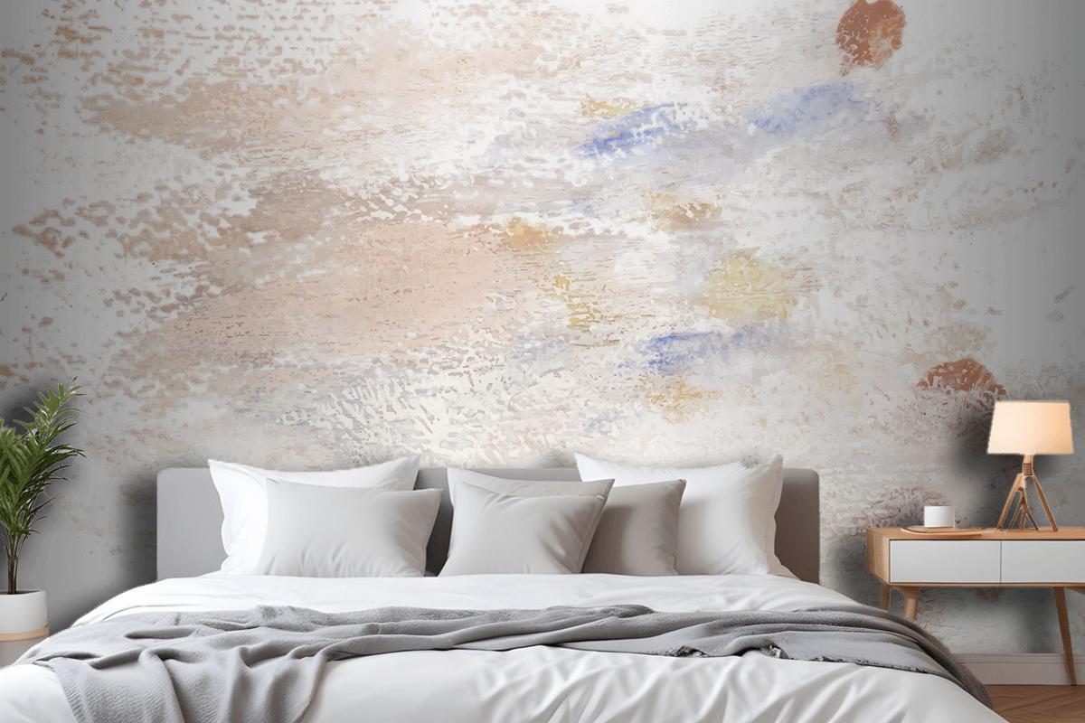 Earth Tone Paint On A Canvas Bedroom Wallpaper Mural