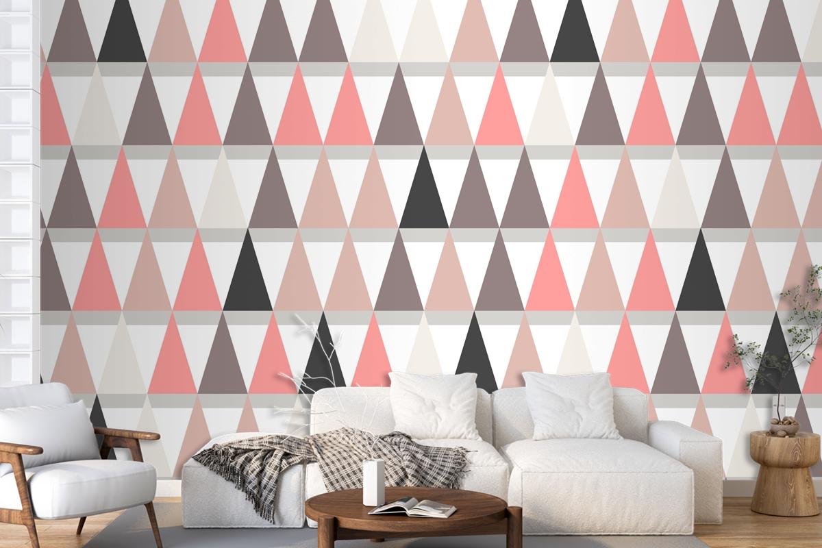 Flat Scandinavian Design Pattern Living Room Wallpaper Mural