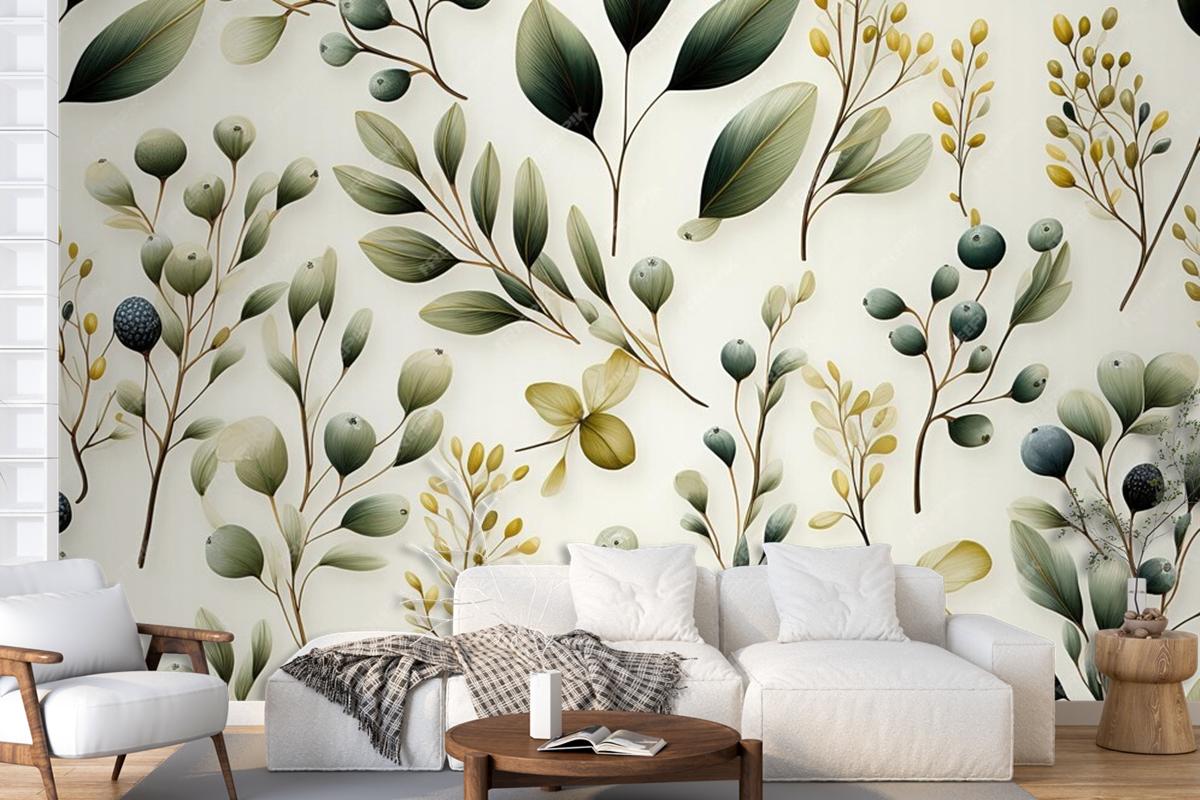 Simple Christmas Seamless Pattern Living Room Wallpaper Mural