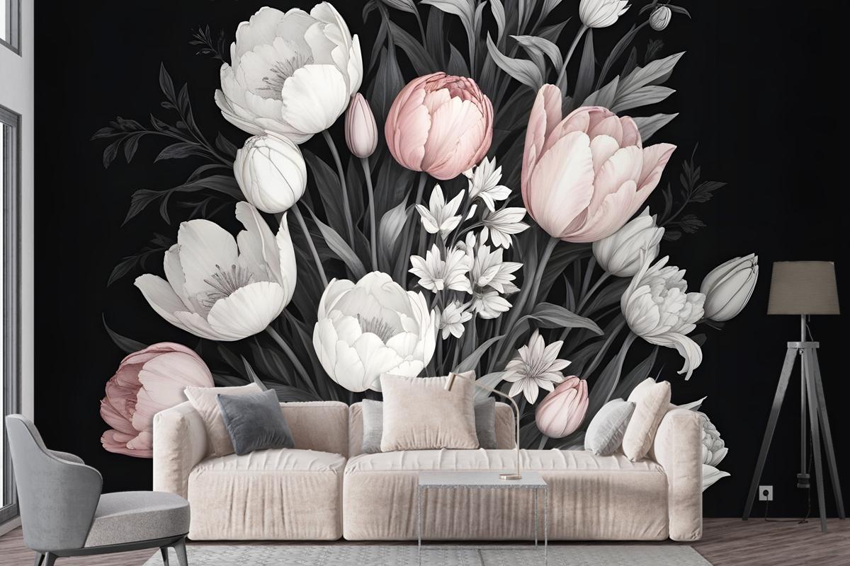 Dutch Floral Bouqet Bedroom Wallpaper Mural