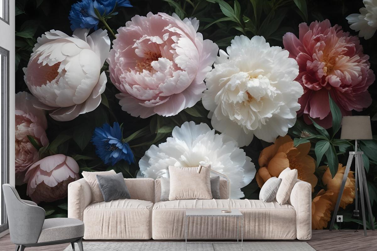 Dutch Floral Victorian Flower Bouqet Bedroom Wallpaper Mural