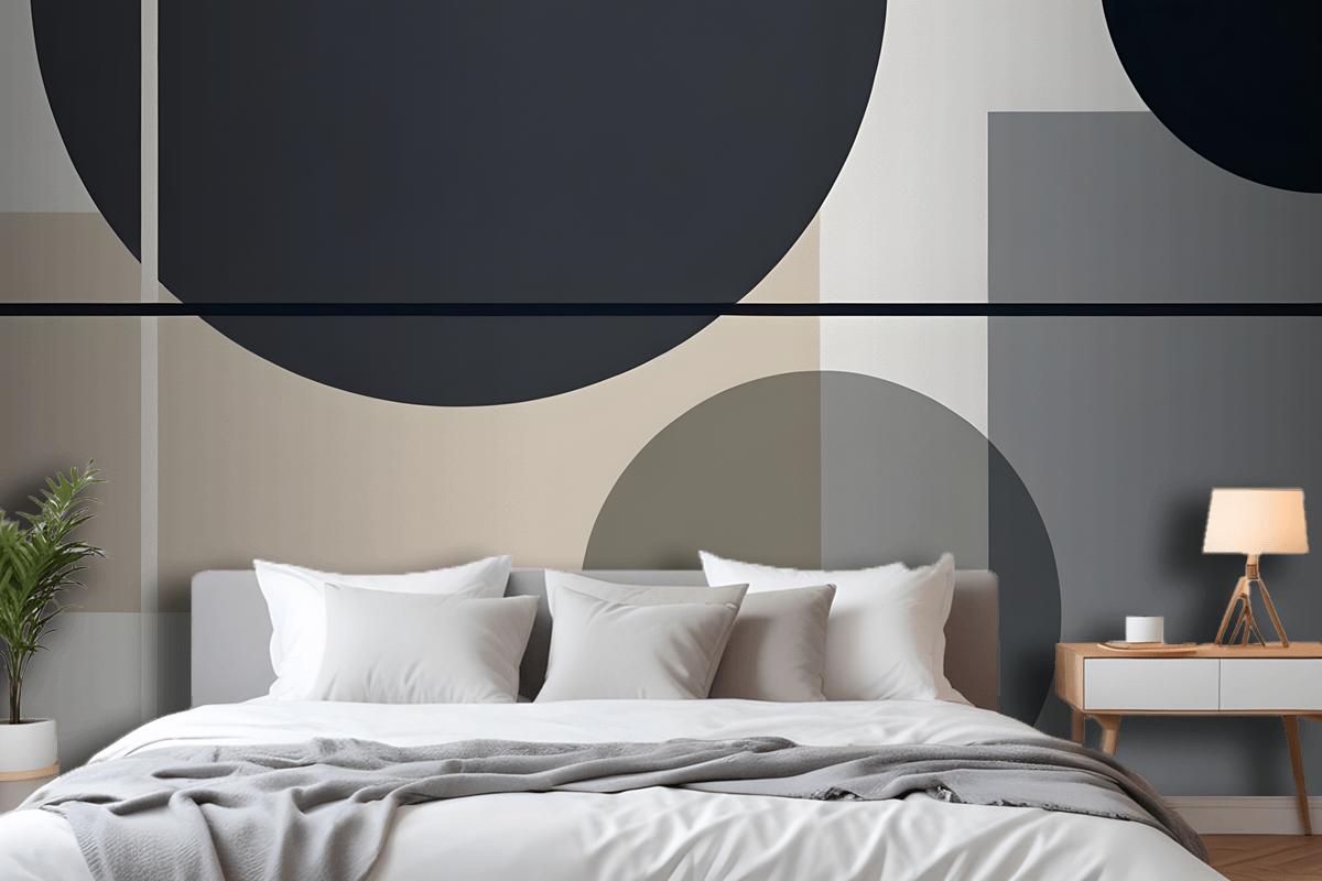 Mid Century Modern Abstract Geometric Wallpaper Mural