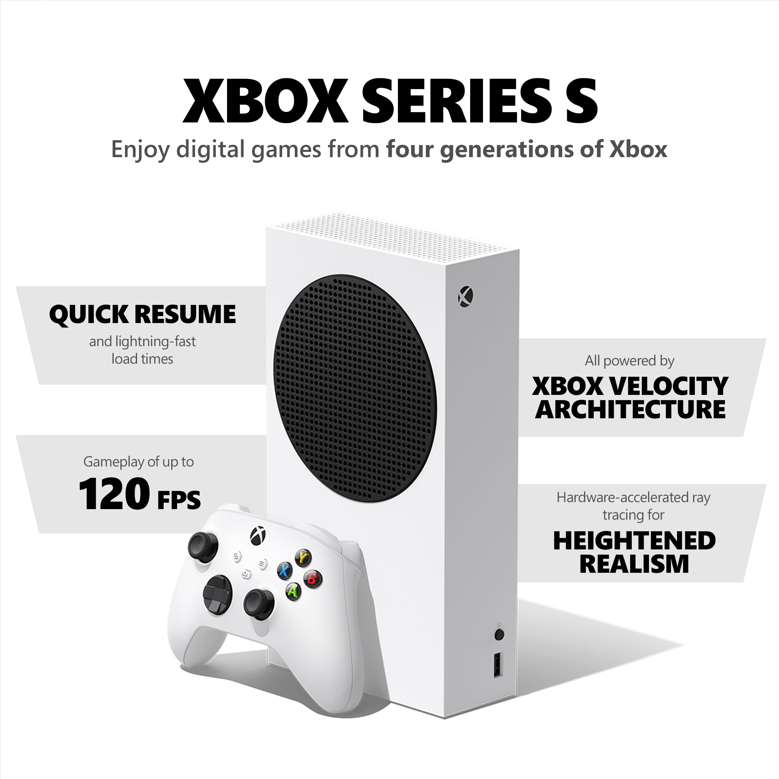 Microsoft Xbox Series S 512GB Starter Bundle with Wireless Controller and 3 Months of Game Pass Ultimate
