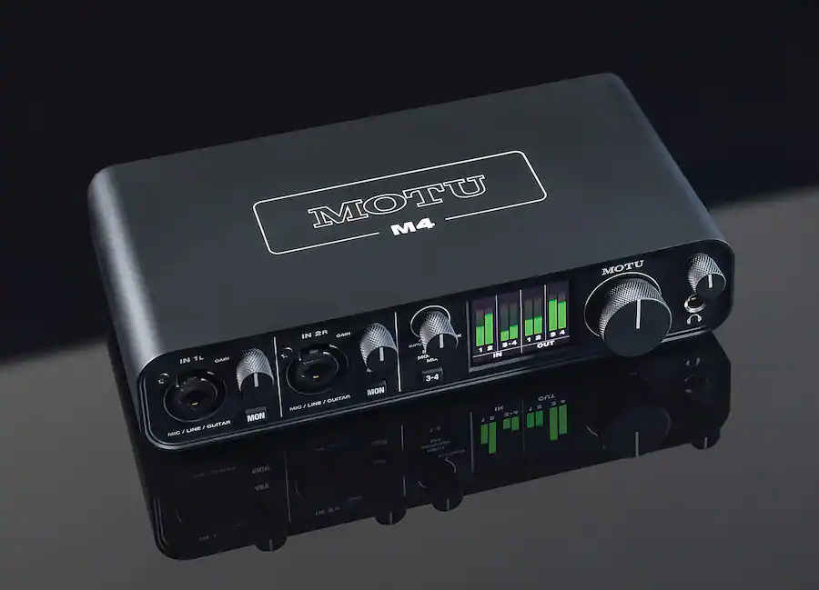 MOTU - M4 4x4 USB Type-C Audio Interface for Recording, Mixing & Podcasting - Black