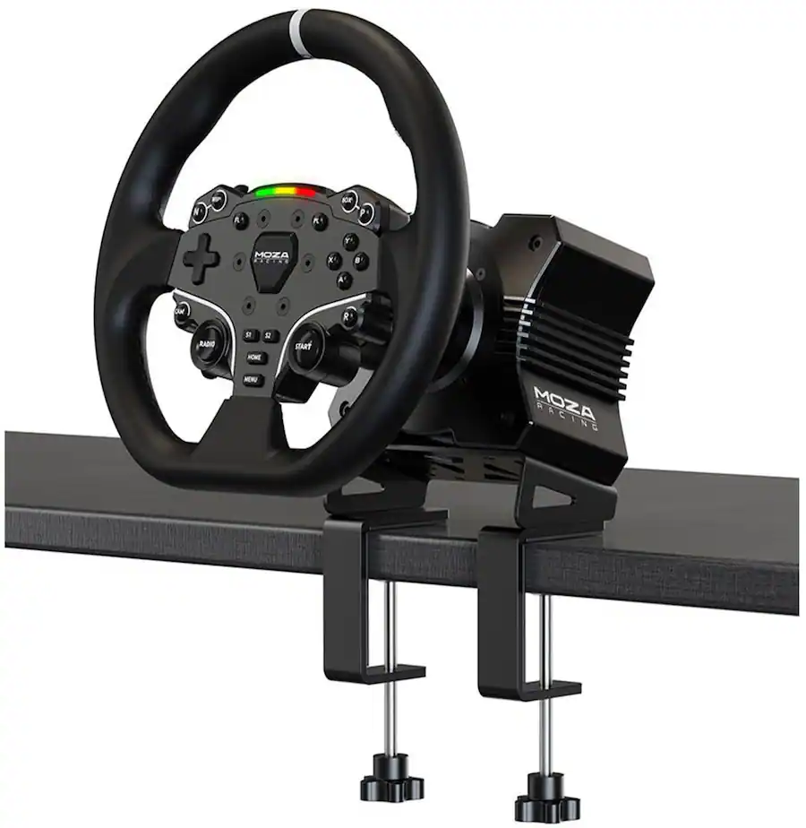Moza Racing R5 Direct Drive Sim Racing Bundle with 5.5Nm of force for Windows (Pedals, Wheelbase, & Steering Wheel) - Black - Refurbished Excellent