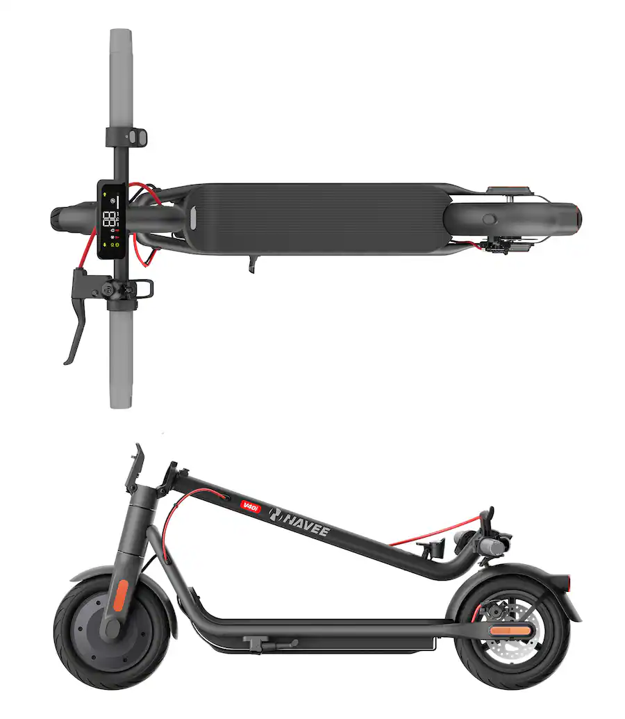 NAVEE - V40i Electric Scooter w/25 mi Max Operating Range & 20 mph Max Speed - Black