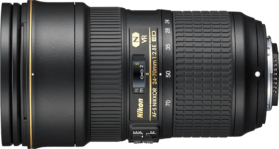 Nikon - AF-S NIKKOR 24-70mm f/2.8E ED VR Wide-Angle Zoom Lens - Black