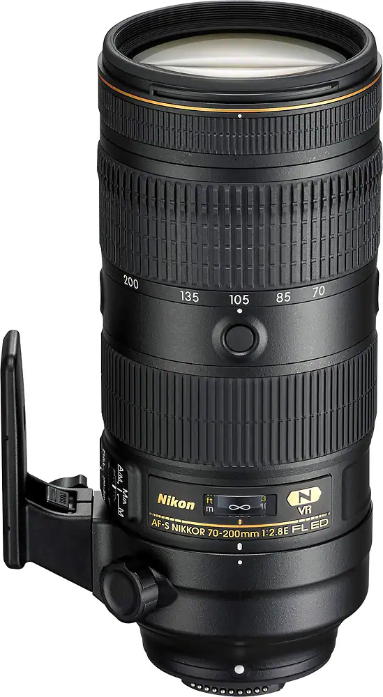 Nikon - AF-S NIKKOR 70-200mm f/2.8E FL ED VR Telephoto Zoom Lens for DSLR Cameras - Black - Refurbished Excellent