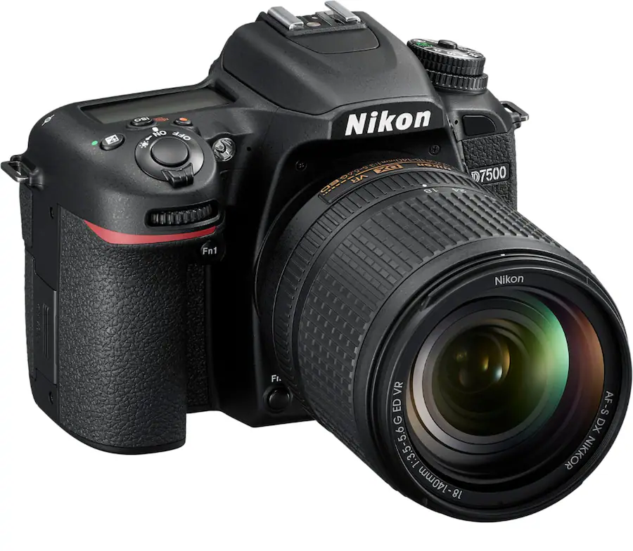 Nikon - D7500 DSLR 4K Video Camera with AF-S DX NIKKOR 18-140mm f/3.5-5.6G ED VR lens - Black - Refurbished Good