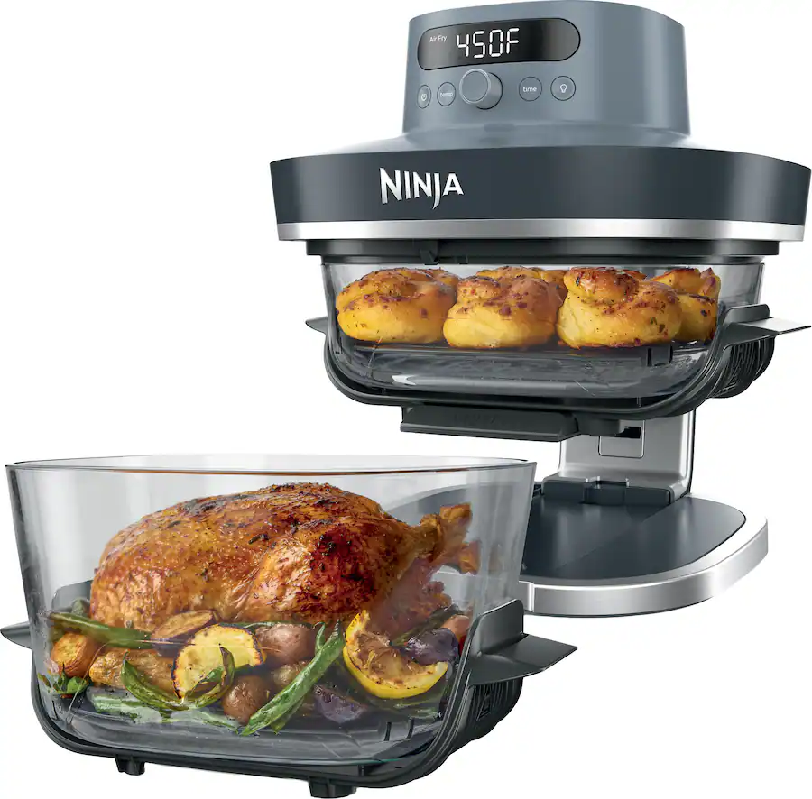 Ninja Crispi Pro 6-in-1 Countertop Glass Air Fryer Cyberspace