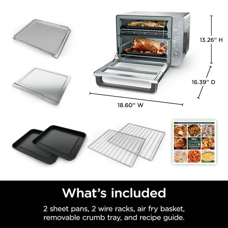 Ninja Double Stack XL Countertop Oven & Air Fryer with Pro Cook System - Stainless Steel