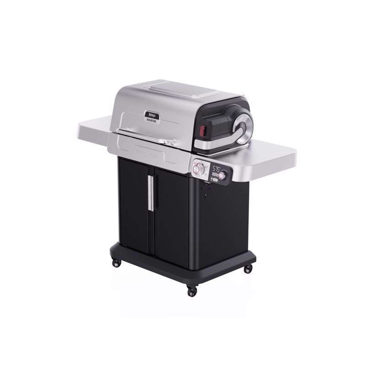 Ninja FlexFlame 3 Burner Liquid Propane Grill and Smoker Black/Silver
