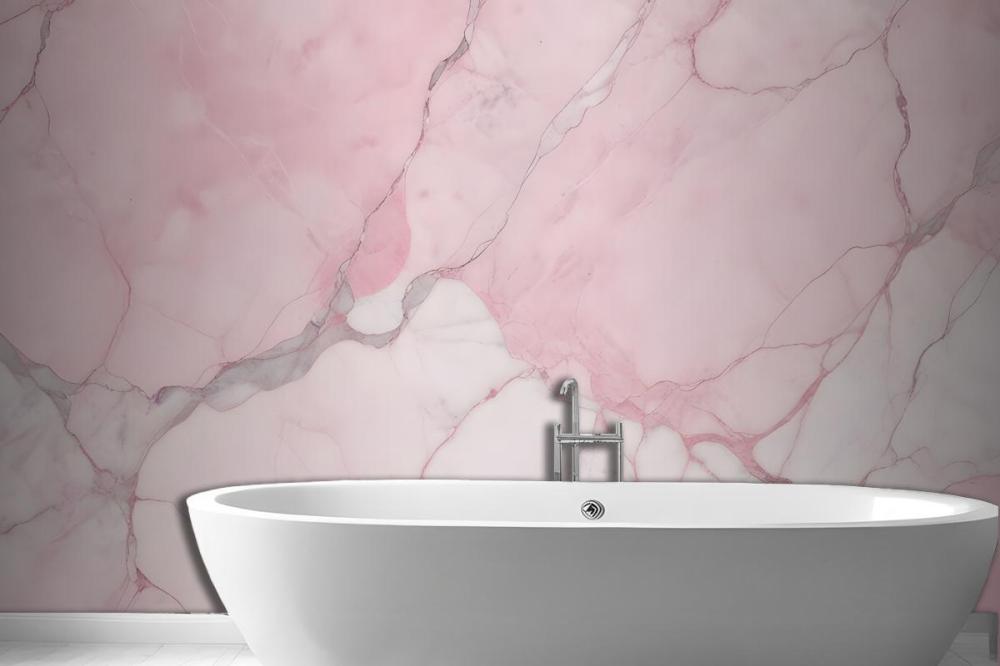 Cracked Pink Marble Wallpaper Mural