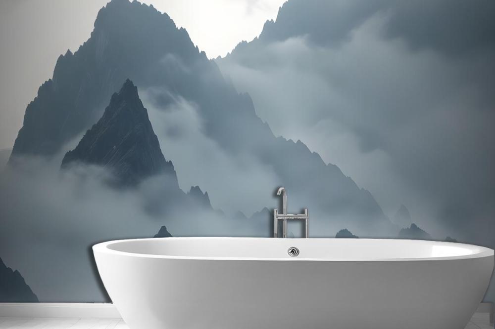 Dana Blue Watercolor Wallpaper Mural