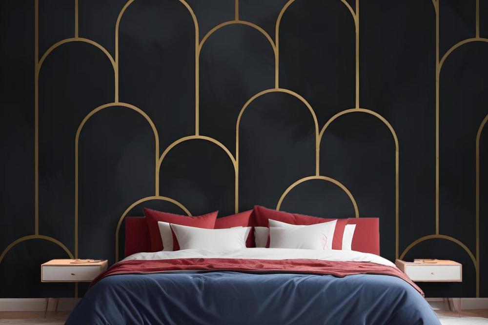 Dark Arches Art Deco Wallpaper Mural