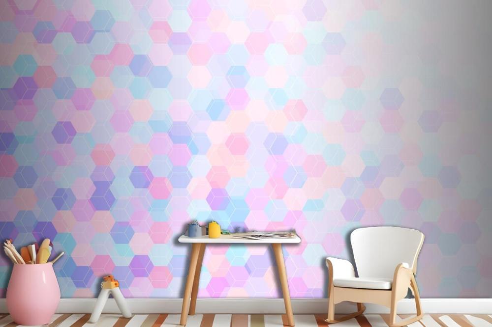 Flat Polygonal Background Wallpaper Mural