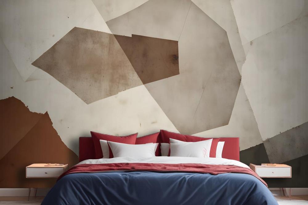 Large Neutral Terrazzo Inspired Wallpaper Mural