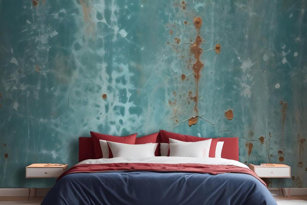 Teal Verdigris Wallpaper Mural