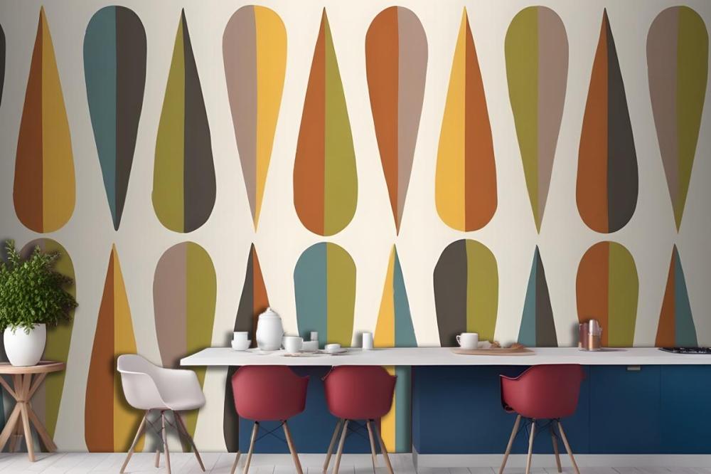 Wegner Colorful Retro Wallpaper Mural
